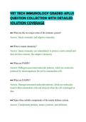 VET TECH IMMUNOLOGY GRADED APLUS &NewLine;QUESTION COLLECTION WITH DETAILED &NewLine;SOLUTION COVERAGE 