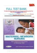 Maternal-Newborn Nursing&colon; The Critical Components of Nursing Care Test Bank &vert; Linda Chapman & Roberta Durham &vert; Latest Exam Questions & Verified Answers