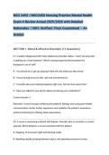 NSG 3450 &sol; NSG3450 Nursing Practice Mental Health Exam 4 Review Actual 2025&sol;2026 with Detailed Rationales &vert; 100&percnt; Verified &vert; Pass Guaranteed &ndash; A&plus; Graded