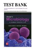 TEST BANK&NewLine;NESTER'S MICROBIOLOGY&colon; A HUMAN PERSPECTIVE&comma; 10TH &NewLine;EDITION&NewLine;
