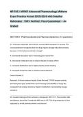 NR 565 &sol; NR565 Advanced Pharmacology Midterm Exam Practice Actual 2025&sol;2026 with Detailed Rationales &vert; 100&percnt; Verified &vert; Pass Guaranteed &ndash; A&plus; Graded