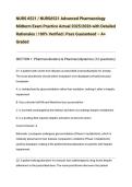 NURS 6521 &sol; NURS6521 Advanced Pharmacology Midterm Exam Practice Actual 2025&sol;2026 with Detailed Rationales &vert; 100&percnt; Verified &vert; Pass Guaranteed &ndash; A&plus; Graded
