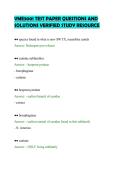 VME3001 TEST PAPER QUESTIONS AND &NewLine;SOLUTIONS VERIFIED STUDY RESOURCE