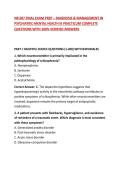 NR 607 FINAL EXAM PREP &ndash; DIAGNOSIS & MANAGEMENT IN PSYCHIATRIC-MENTAL HEALTH III PRACTICUM COMPLETE QUESTIONS WITH 100&percnt; VERIFIED ANSWERS