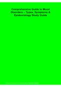 Comprehensive Guide to Mood Disorders Types&comma; Symptoms & Epidemiology Study Guide &vert; Depression&comma; Bipolar Disorder&comma; Prevalence&comma; Assessment & Mental Health Review &vert; 2026&sol;2027 PDF