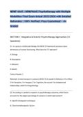 NRNP 6645 &sol; NRNP6645 Psychotherapy with Multiple Modalities Final Exam Actual 2025&sol;2026 with Detailed Rationales &vert; 100&percnt; Verified &vert; Pass Guaranteed &ndash; A&plus; Graded