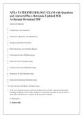 APEA PATHOPHYSIOLOGY EXAM with Questions &NewLine;and Answers&sol;Plus a Rationale Updated 2026 &NewLine;A&plus;&sol;Instant Download PDF 