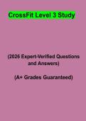 CrossFit Level 3 Study Guide PDF &vert; Advanced Certification Exam Prep & Revision Notes