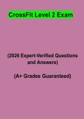 CrossFit Level 2 Exam Study Guide PDF &vert; Certification Prep&comma; Practice Questions & Revision Notes