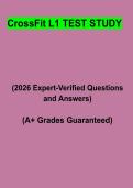 CrossFit L1 Test Study Guide PDF &vert; Level 1 Certification Practice Questions & Revision Notes