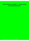 Health Science Chapter 4 Study Guide & Practice Questions &vert; Healthcare Concepts&comma; Medical Terminology&comma; Wellness&comma; Clinical Skills & Exam Review &vert; 2026&sol;2027 PDF