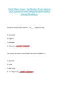 Peak Pilates Level 1 Certification Exam Newest &NewLine;2026 Questions and Correct Detailed Answers &NewLine;Already Graded A&plus; 
