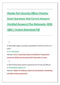 Florida Port Security Officer Practice&NewLine;Exam Questions And Correct Answers&NewLine;&lpar;Verified Answers&rpar; Plus Rationales 2026&sol;2027&NewLine;Q&A &vert; Instant Download Pdf