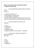 BIOL 1322 Nutrition TEST 2 QUESTIONS WITH COMPLETE SOLUTIONS