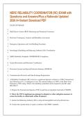NERC RELIABILITY COORDINATOR &lpar;RC&rpar; EXAM with &NewLine;Questions and Answers&sol;Plus a Rationale Updated &NewLine;2026 A&plus;&sol;Instant Download PDF 