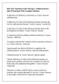 Biol 1322&colon; Nutrition & Diet Therapy 1- Midterm Review Quiz &num;8 Questions With Complete Solutions