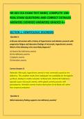 NR 603 CEA EXAM TEST BANK&vert; COMPLETE 100&plus; &NewLine;REAL EXAM QUESTIONS AND CORRECT DETAILED &NewLine;ANSWERS &lpar;VERIFIED ANSWERS&rpar; GRADED A&plus;
