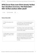 NFHS Soccer Rules exam EXAM Already Verified Test &vert; Questions & Answers&comma; Well Elaborated &vert; 100&percnt; Verified solutions &vert;2026 Latest&excl;&excl;&NewLine;&NewLine;