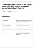 ICLA Standard 2 Exam &vert; Questions with Correct Answers 2026 latest update&excl;&excl; - Questions & Answers &vert; Latest Already Graded A&plus;&NewLine;&NewLine;