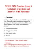 NDEE 2026 Practice Exam 6 &lpar;Original&rpar; Questions and Answers with Rationale
