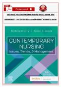 Test Bank for Contemporary Nursing&colon; Issues&comma; Trends&comma; and Management 10th Edition ISBN 978-0443123566 by Barbara Cherry & Susan R&period; Jacob