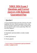 NDEE 2026 Exam 3 Questions and Correct Answers with Rationale Guaranteed Pass