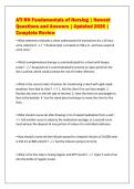 ATI RN Fundamentals of Nursing &vert; Newest&NewLine;Questions and Answers &vert; Updated 2026 &vert;&NewLine;Complete Review