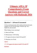 Ultimate APEA 3P Comprehensive Exam Questions and Correct Answers with Rationale 2026