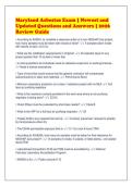 Maryland Asbestos Exam &vert; Newest and&NewLine;Updated Questions and Answers &vert; 2026&NewLine;Review Guide