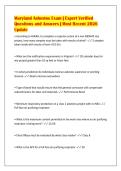 Maryland Asbestos Exam &vert; Expert Verified&NewLine;Questions and Answers &vert; Most Recent 2026&NewLine;Update