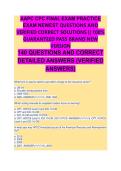 American Academy of Professional Coders &lpar;AAPC&rpar; Certified Professional Coder &lpar;CPC&rpar; Final Exam Practice Exam EXAM STUDY GUIDE 2026&sol;2027 ACCURATE QUESTIONS WITH CORRECT DETAILED SOLUTIONS &vert;&vert; 100&percnt; GUARANTEED PASS NEWEST VERSION