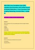 WGU D281 Linux Foundations Exam 2026 - &NewLine;Complete Actual Questions with Verified Answers &NewLine;& Detailed Explanations &vert; Linux Commands&comma; Shell &NewLine;Scripting&comma; Networking&comma; Security & More - Graded &NewLine;A&plus; 