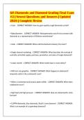 GIA Diamonds and Diamond Grading Final Exam&NewLine;&num;2 &vert; Newest Questions and Answers &vert; Updated&NewLine;2026 &vert; Complete Review