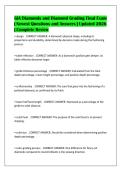 GIA Diamonds and Diamond Grading Final Exam&NewLine;&vert; Newest Questions and Answers &vert; Updated 2026&NewLine;&vert; Complete Review