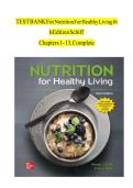 Test Bank For Nutrition For Healthy Living&comma; 6th Edition By Wendy J&period; Schiff&vert; All Chapters &vert; Questions & 100&percnt; Verified Answers
