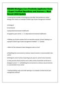 MDARD Michigan Core Pesticide Applicator Exam&NewLine;&vert; Expert Verified Questions and Answers &vert; Most&NewLine;Recent 2026 Update