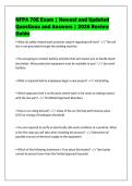 NFPA 70E Exam &vert; Newest and Updated&NewLine;Questions and Answers &vert; 2026 Review&NewLine;Guide