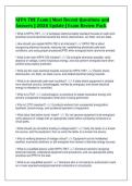 NFPA 70E Exam &vert; Most Recent Questions and&NewLine;Answers &vert; 2026 Update &vert; Exam Review Pack