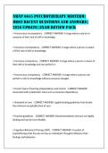 NRNP 6645 Psychotherapy Midterm &vert;&NewLine;Most Recent Questions and Answers &vert;&NewLine;2026 Update &vert; Exam Review Pack