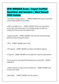 EPIC BRIDGES Exam &vert; Expert Verified&NewLine;Questions and Answers &vert; Most Recent&NewLine;2026 Update