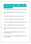 NURS 6501 Midterm Weeks 1&ndash;6 Topics &vert; Most&NewLine;Recent Questions and Answers &vert; 2026 Update &vert;&NewLine;Exam Review Pack