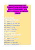 Medical Terminology Final Exam EXAM STUDY GUIDE 2026&sol;2027 ACCURATE QUESTIONS WITH CORRECT DETAILED SOLUTIONS &vert;&vert; 100&percnt; GUARANTEED PASS NEWEST VERSION