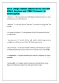 Jersey College Nutrition Midterm Review UPDATED&NewLine;ACTUAL Questions and CORRECT Answers &vert; A&plus;&NewLine;Verified &vert; 2026