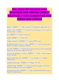 New Jersey Life Insurance Exam EXAM STUDY GUIDE 2026&sol;2027 ACCURATE QUESTIONS WITH CORRECT DETAILED SOLUTIONS &vert;&vert; 100&percnt; GUARANTEED PASS NEWEST VERSION