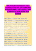 New Jersey Municipalities and Police Departments Overview EXAM STUDY GUIDE 2026&sol;2027 ACCURATE QUESTIONS WITH CORRECT DETAILED SOLUTIONS &vert;&vert; 100&percnt; GUARANTEED PASS NEWEST VERSION