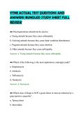 VTNE ACTUAL TEST QUESTIONS AND &NewLine;ANSWERS BUNDLED STUDY SHEET FULL &NewLine;REVIEW 