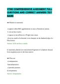 VTNE COMPREHENSIVE ASSESSMENT FULL &NewLine;QUESTIONS AND CORRECT ANSWERS TEST &NewLine;BANK 