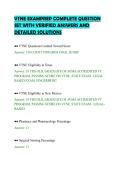 VTNE EXAMPREP COMPLETE QUESTION &NewLine;SET WITH VERIFIED ANSWERS AND &NewLine;DETAILED SOLUTIONS 