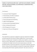 FLORIDA LP MASTER QUALIFIER EXAM&ndash; QUESTIONS AND ANSWERS &vert; VERIFIED&NewLine;AND WELL DETAILED ANSWERS &vert; PLUS RATIONALES &vert; GUARANTEED PASS &vert;&NewLine;LATEST EXAM UPDATE