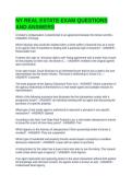 NY REAL ESTATE EXAM QUESTIONS AND ANSWERS